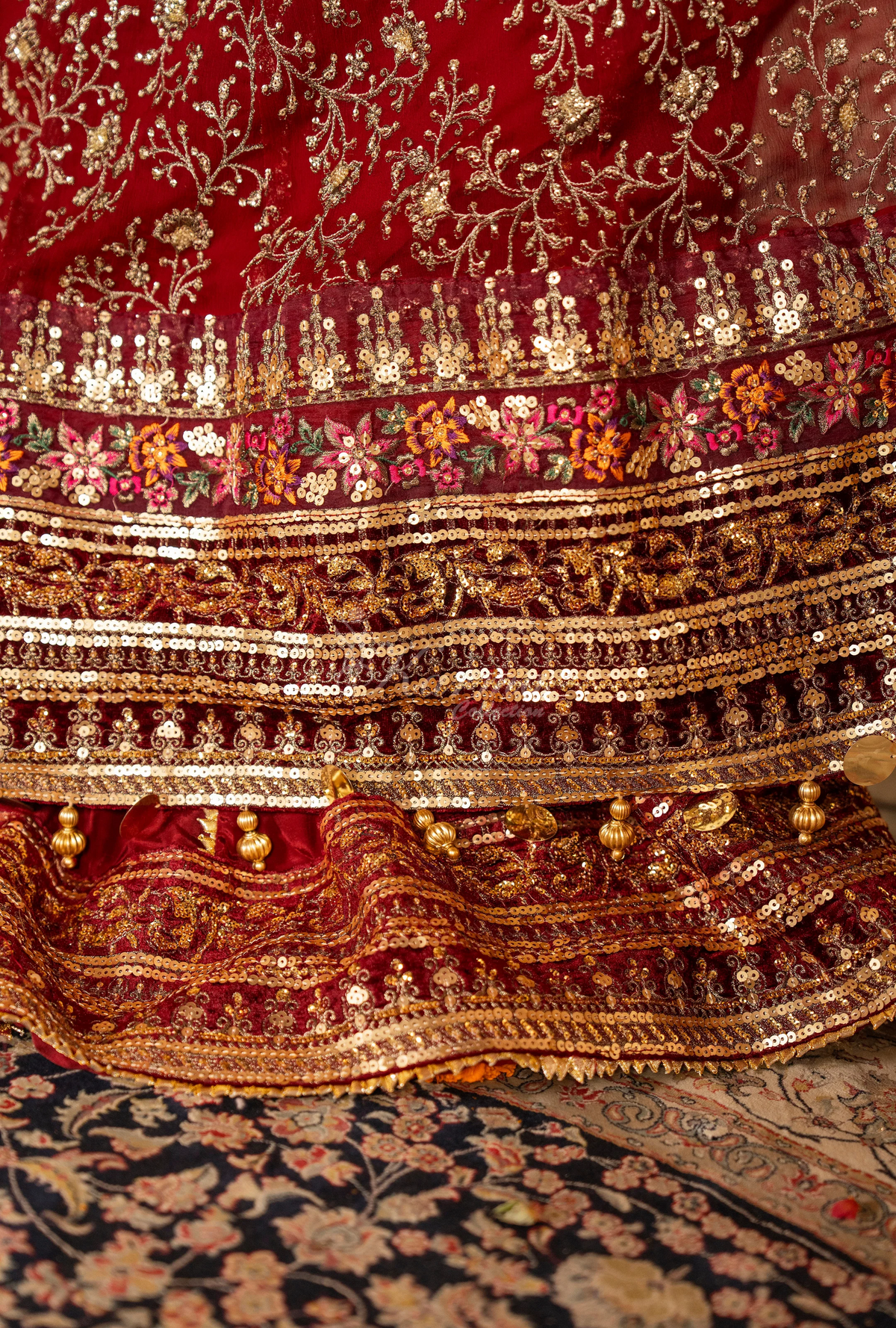 Festive Edit 2026 Karma Collection JAHAN-ARA CHERRY F-499