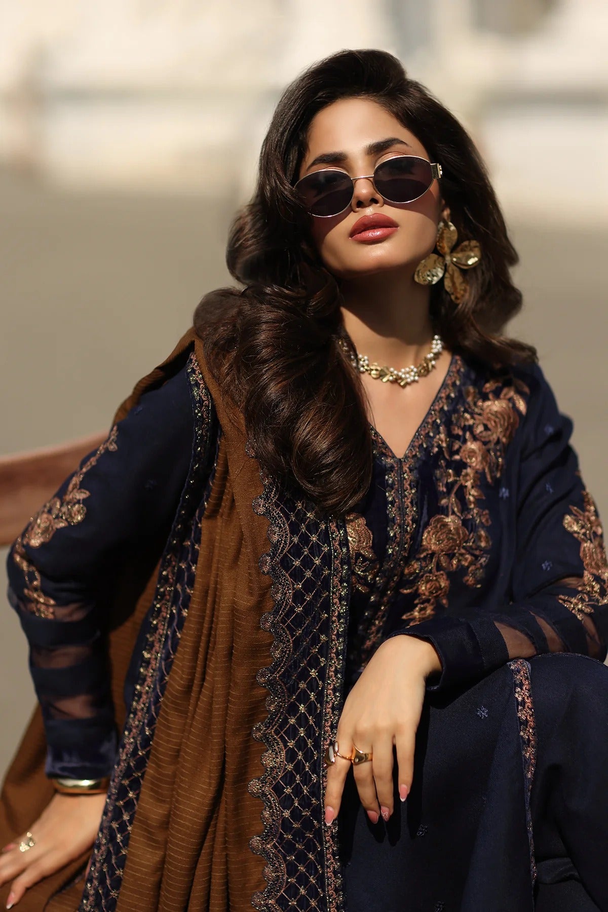 CHARIZMA SIGNATURE VOL 1 WINTER 2025-3-PC Stitched Peach Leather with Velvet CSW5-01