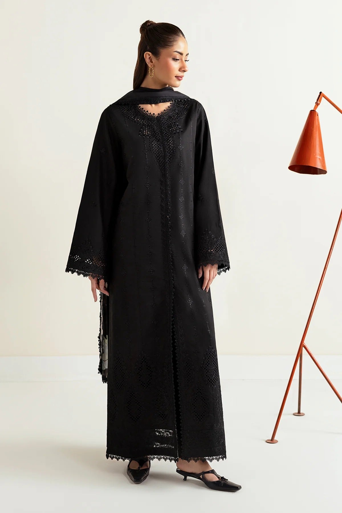 Afrozeh 10046-Charcoal Nior-Basic Pret' 2025