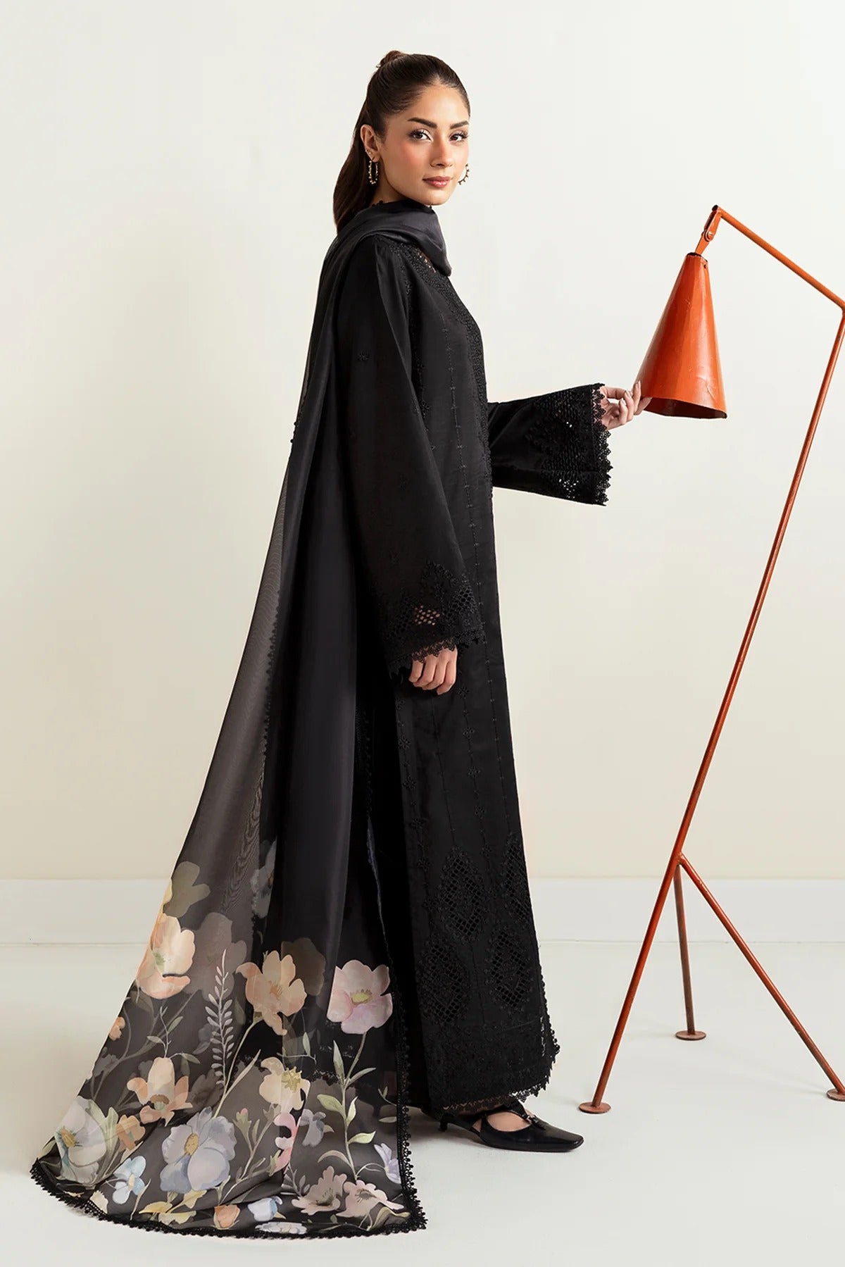 Afrozeh 10046-Charcoal Nior-Basic Pret' 2025