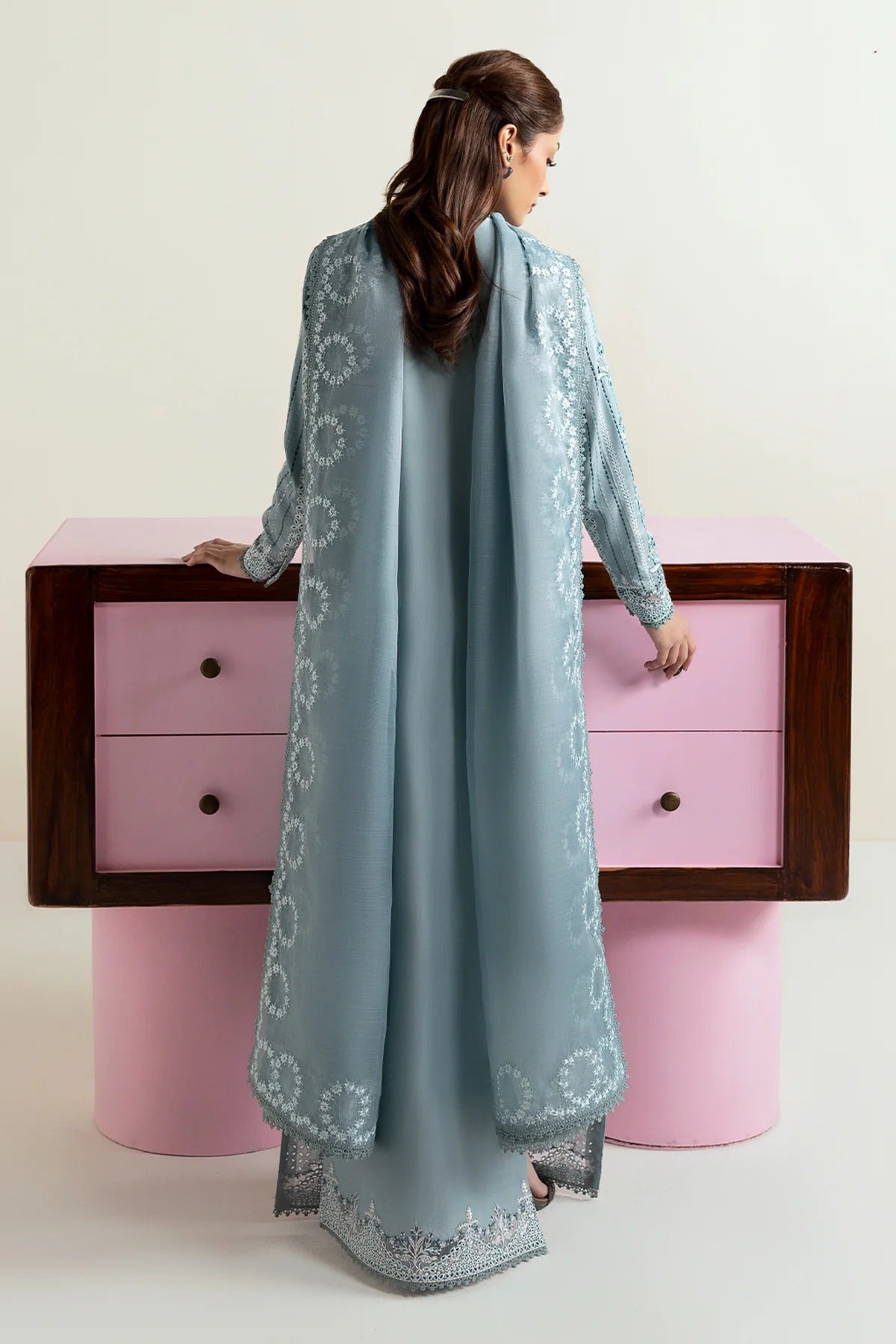 Afrozeh 1001-Blue Melon-Basic Pret' 2025