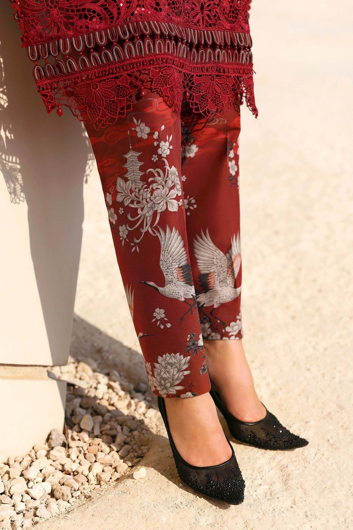 Maria B Stitched Embroidered Luxury Lawn 3 Piece Suit D-2607-A- Eid Collection