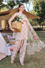 M Prints by Maria B Stitched Lawn 3 Piece Suit D-06 A - Summer Collection