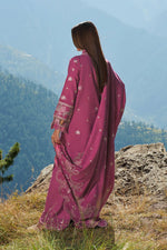 Reet By Ramsha - Three piece embroidered karandi suits with embroidered karandi shawls stitched & embellished | Original Ramsha Karandi Collection 2025 | R-1306