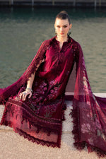 Maria B Stitched Embroidered Luxury Lawn 3 Piece Suit D-2611-B- Eid Collection