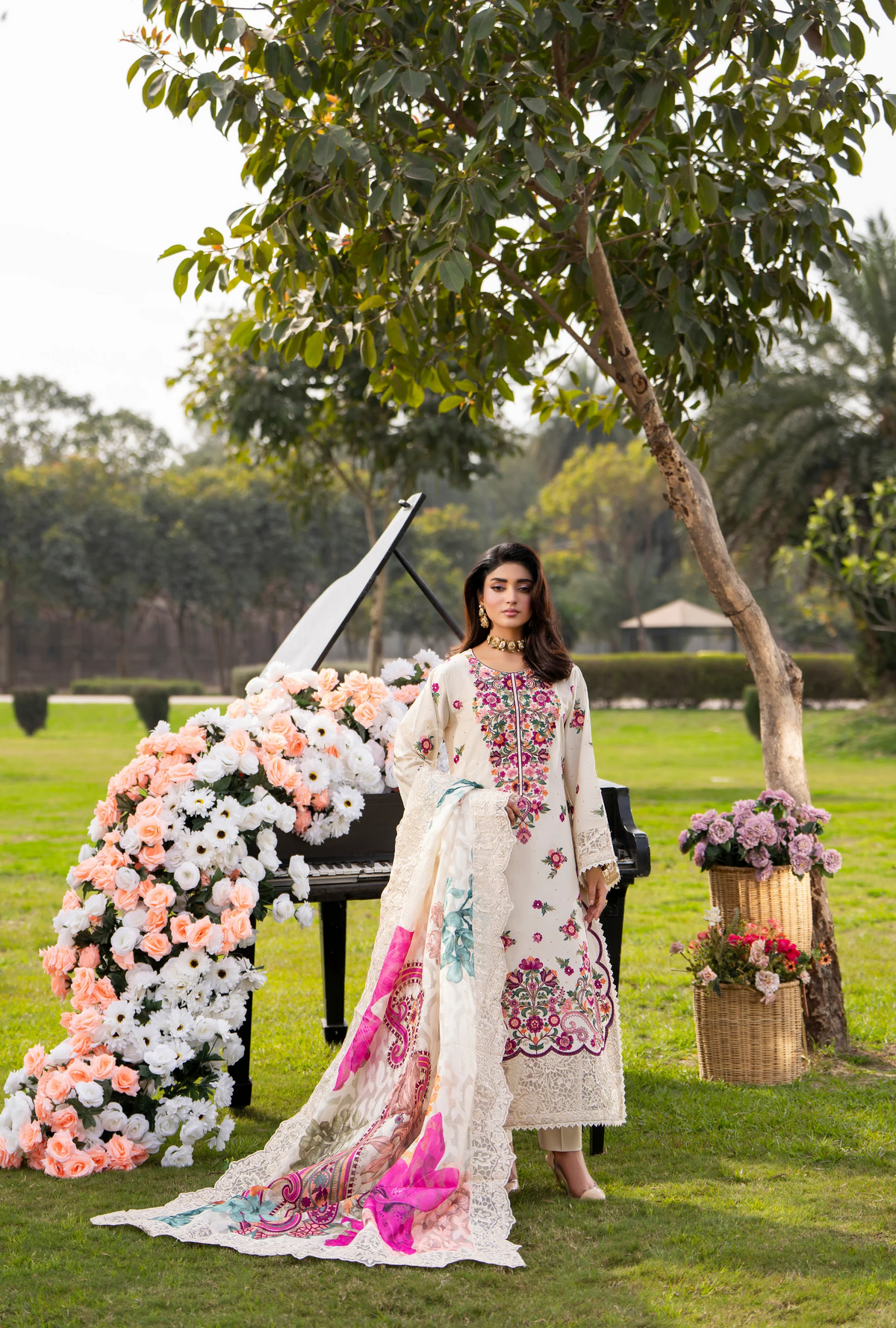 Chaand-Raat BY Karma Collection IVORY BLOOM KC-1553