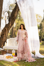 Summer 3 Piece EmbroideredHaya Karma Collection TEA PINK KC-1542