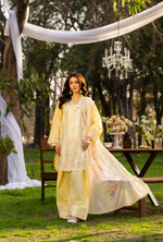 Summer 3 Piece EmbroideredHaya Karma Collection BRIGHT YELLOW KC-1543