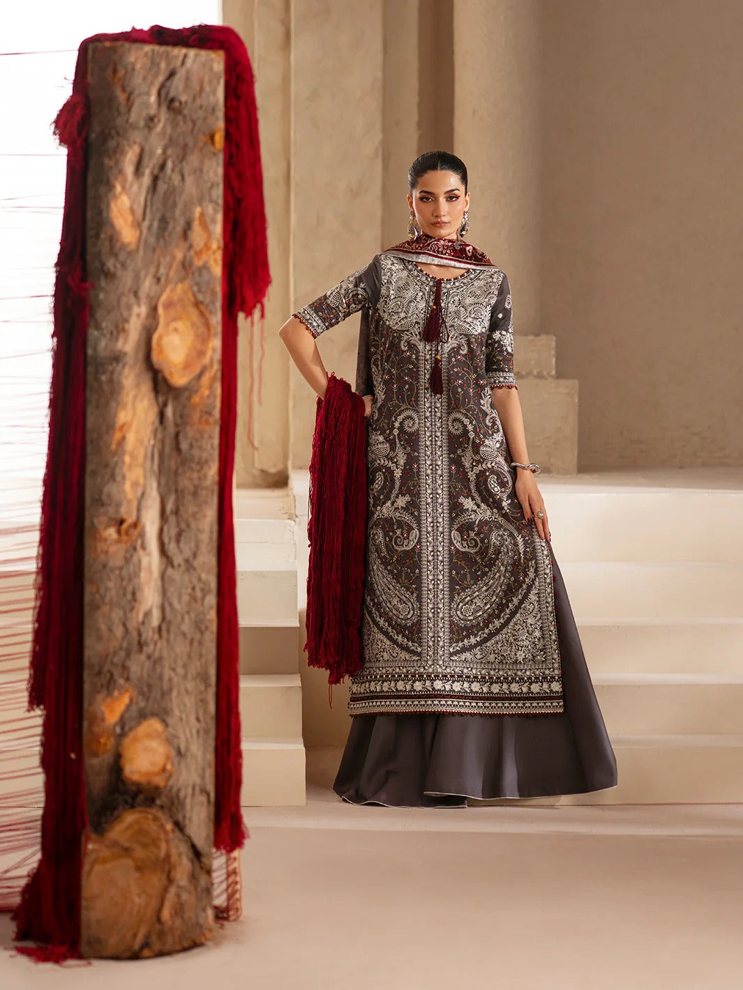 Saqqara-fall-winter Stitched 161 - A | 3 PC EmbroideredKotrai