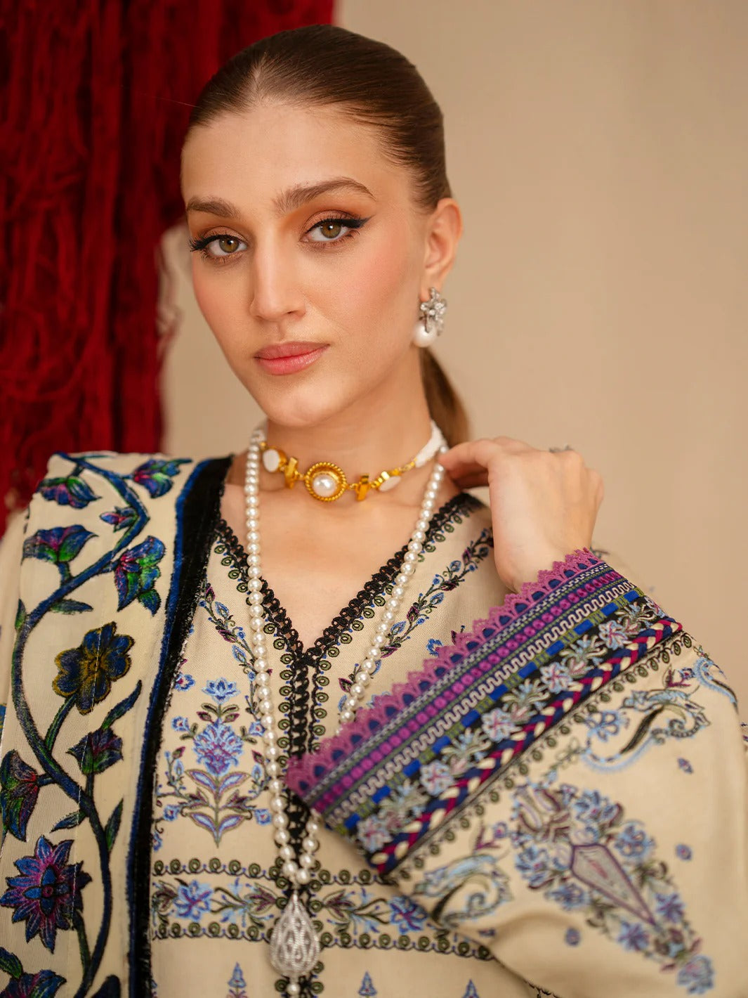 Saqqara-fall-winter Stitched 165 - B | 3 PC EmbroideredKotrai