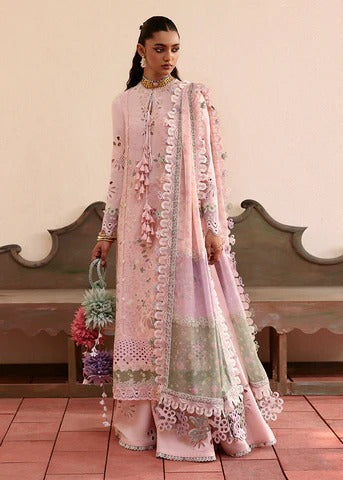 Suffuse Stitched | Luxury Lawn 25 | LEENA / POWDER PINK / Lawn