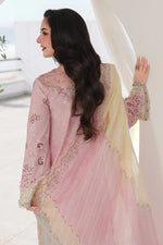 Qalamkar SA-09 Haniya embroidered lawn suit dupatta detail blush pink Pakistani dress UK