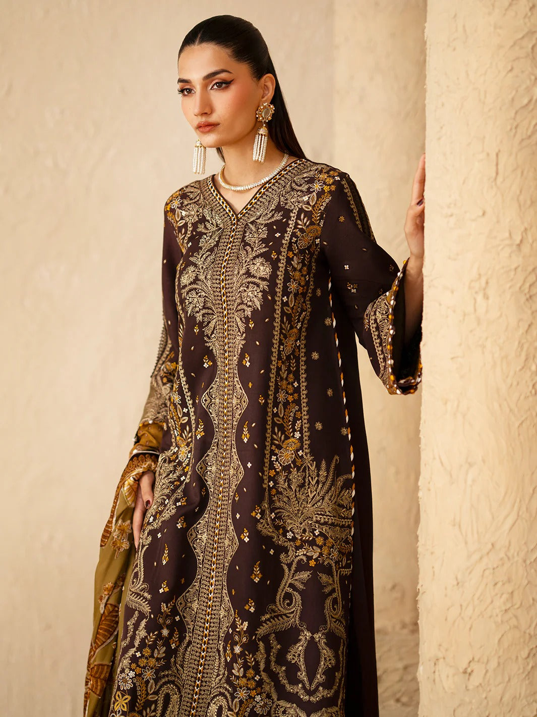 Saqqara-fall-winter Stitched 164 - A | 3 PC EmbroideredKotrai