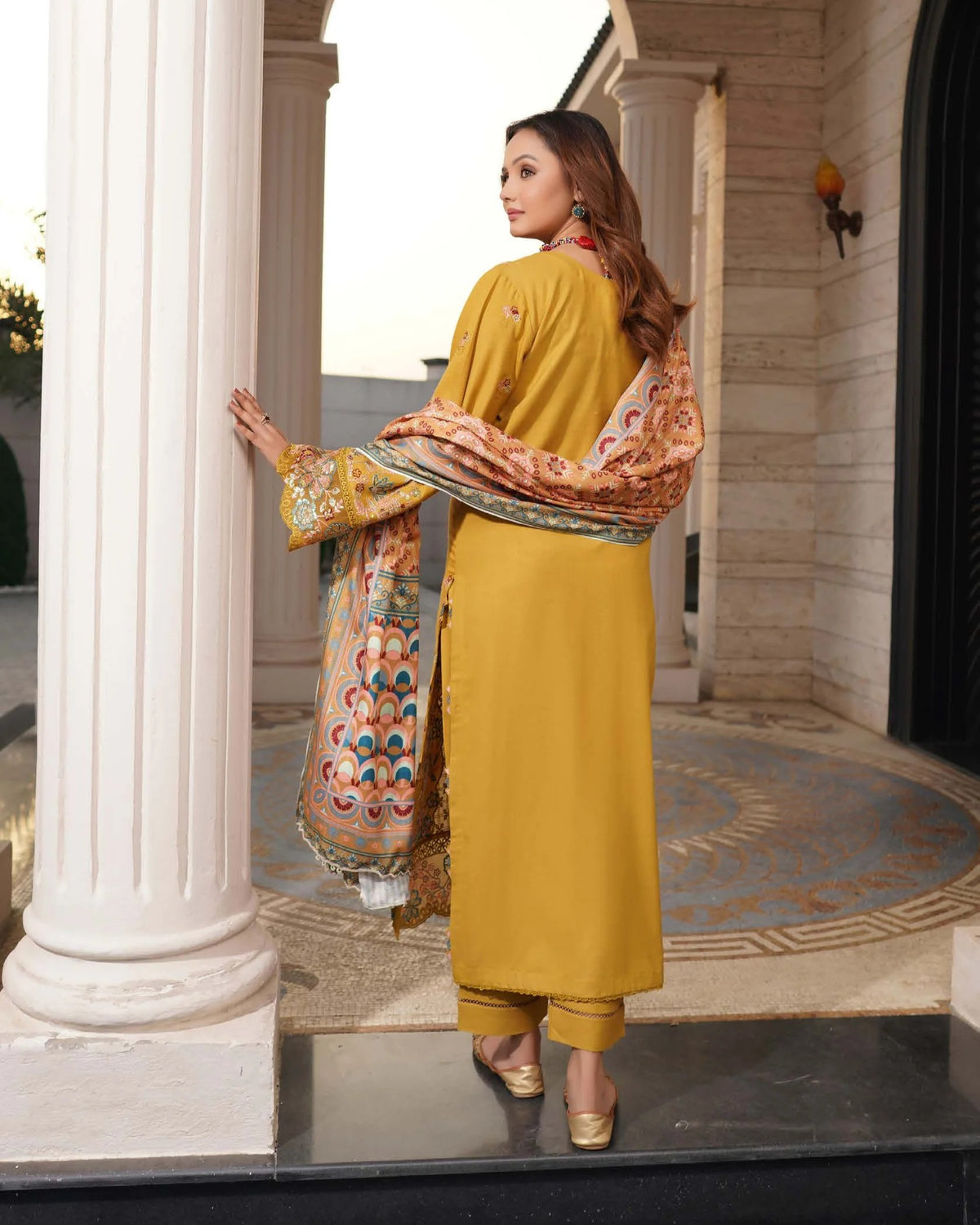 Munira Sitara Dhanak MSL 04 Mustard