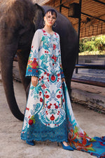 M Prints by Maria B Stitched Lawn 3 Piece Suit D-12 A - Summer Collection