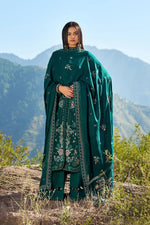 Reet By Ramsha - Three piece embroidered karandi suits with embroidered karandi shawls stitched & embellished | Original Ramsha Karandi Collection 2025 | R-1303