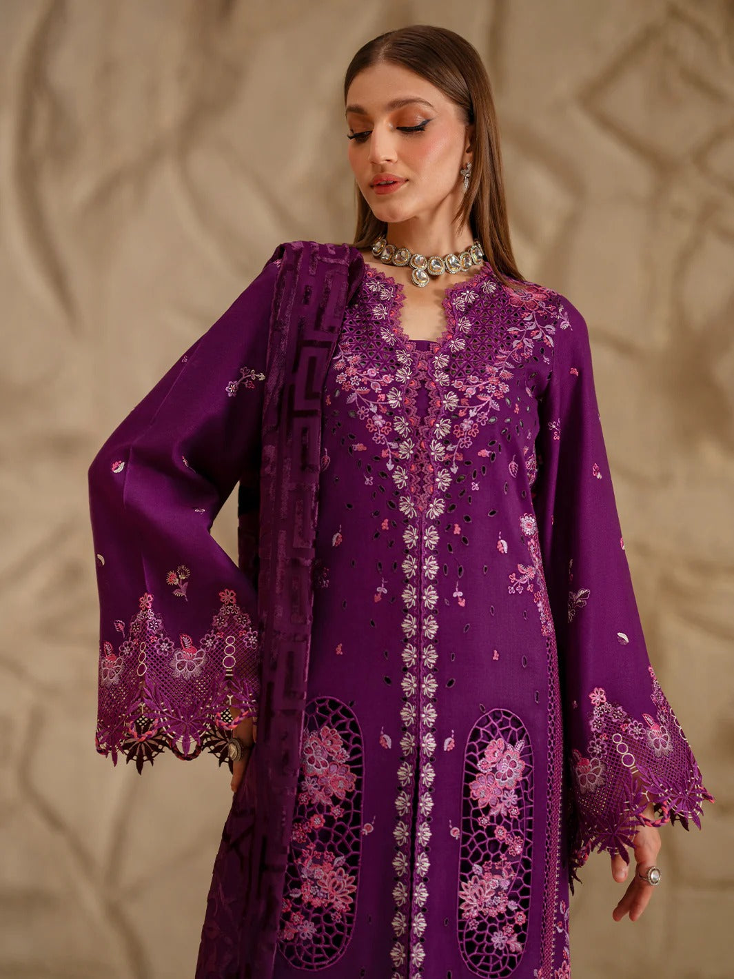 Saqqara-fall-winter Stitched 162 - B | 3 PC EmbroideredKotrai