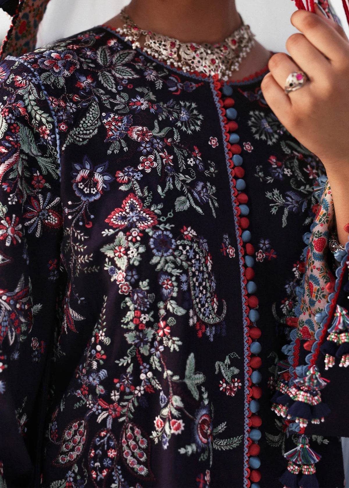 Hussain Rehar Stitched Karandi Winter Collection 2025 Rouge