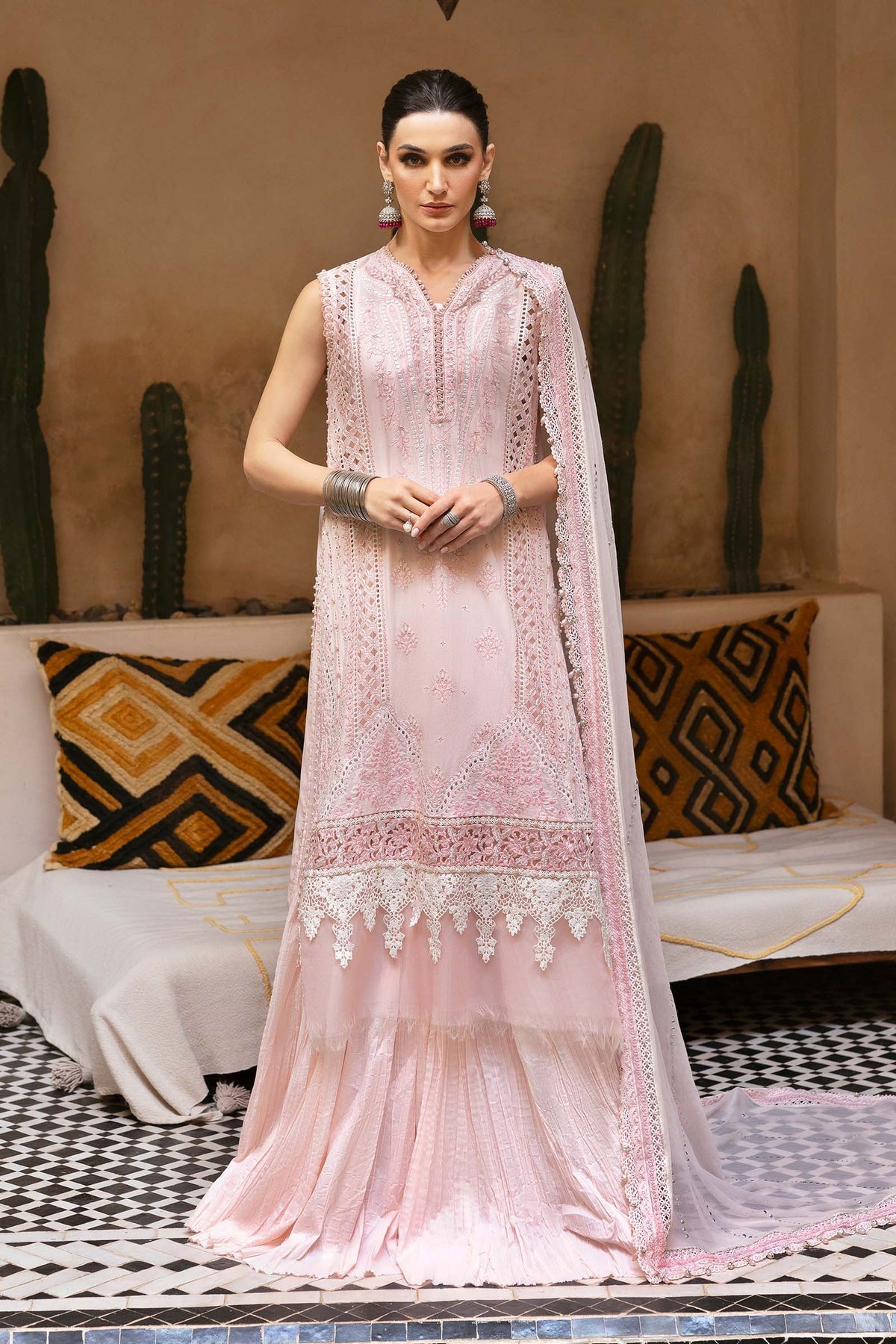 MARIA B Voyage Luxe Eid Lawn 2025 Original stitched Embroidered Suit D-2511-A