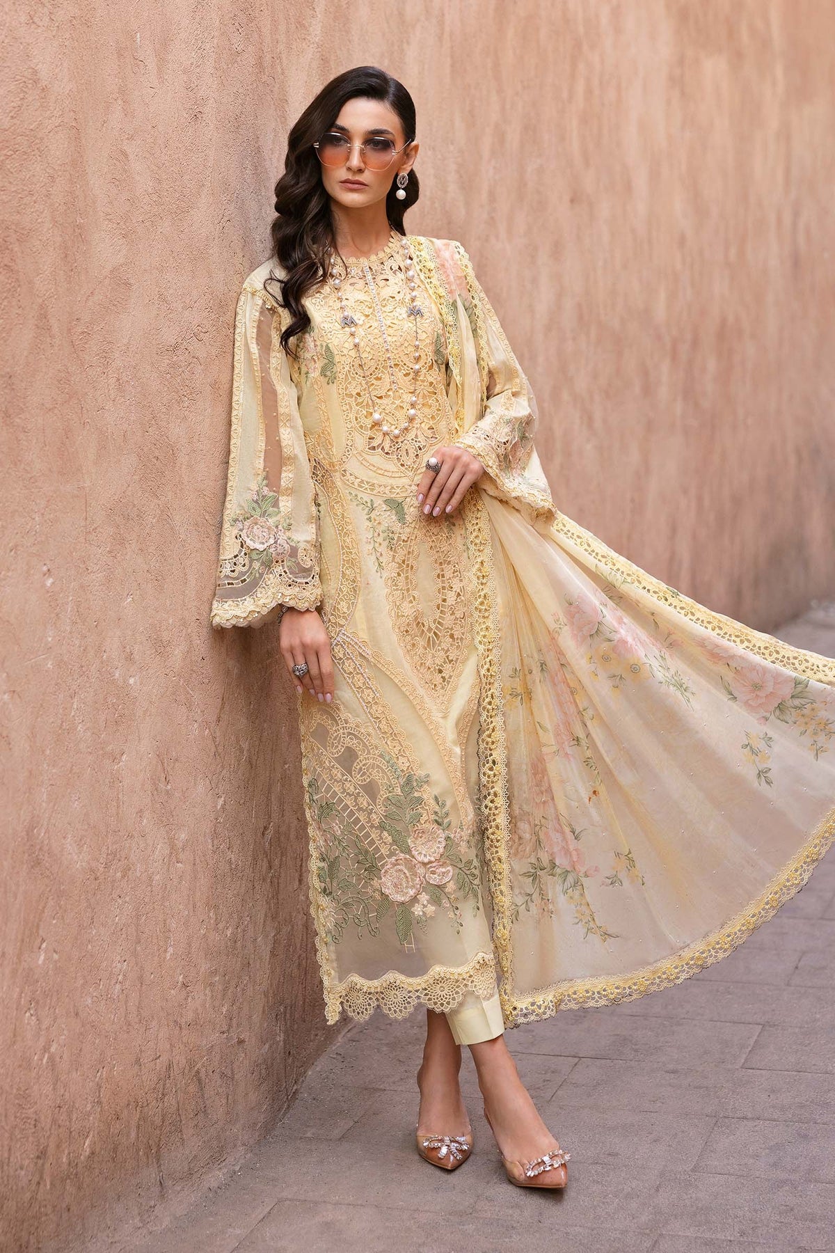 MARIA B Voyage Luxe Eid Lawn 2025 Original stitched Embroidered Suit D-2509-A