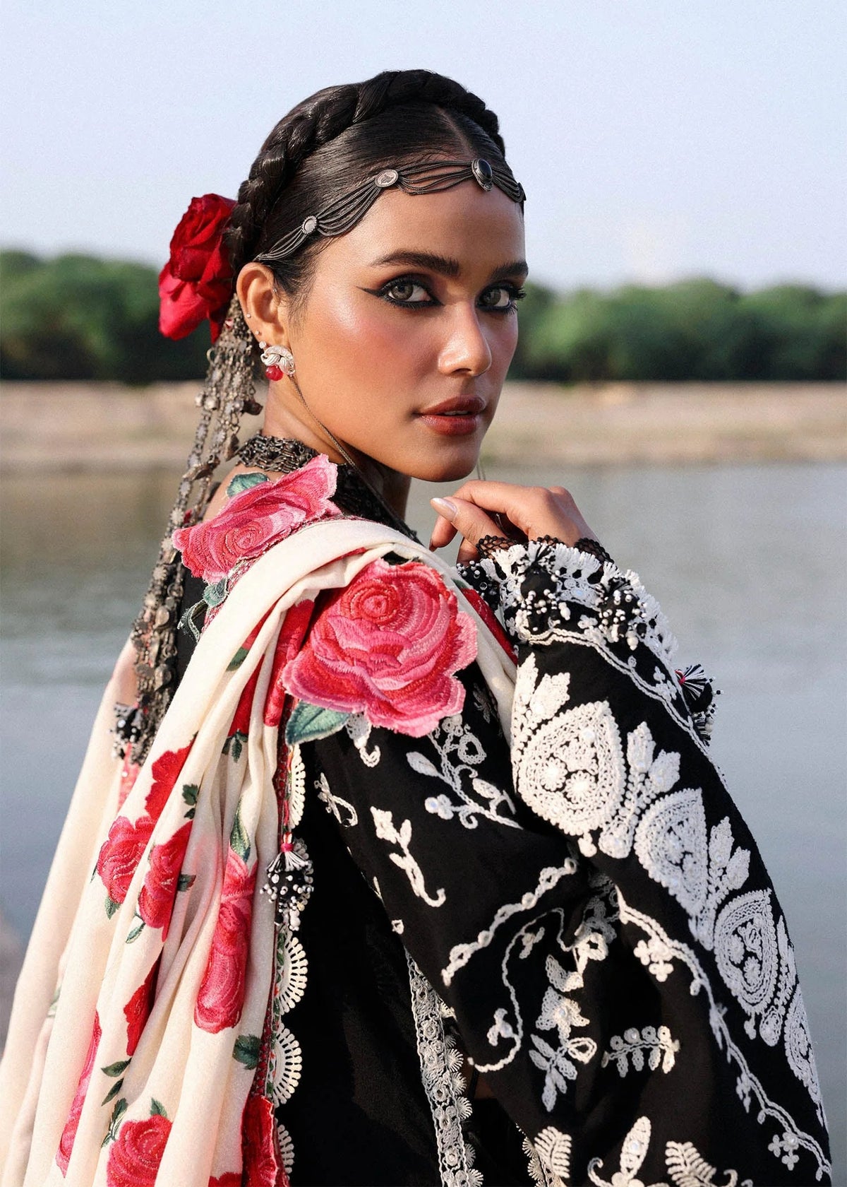 Hussain Rehar Stitched Karandi Winter Collection 2025 Rose