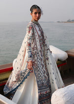 Yuki by Hussain Rehar Pakistani designer ivory outfit floral embroidery UK