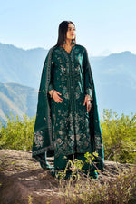 Reet By Ramsha - Three piece embroidered karandi suits with embroidered karandi shawls stitched & embellished | Original Ramsha Karandi Collection 2025 | R-1303