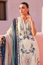 Maria B Stitched Embroidered Luxury Lawn 3 Piece Suit D-2609-B- Eid Collection