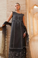Maria B Stitched Embroidered Luxury Lawn 3 Piece Suit D-2602-B- Eid Collection