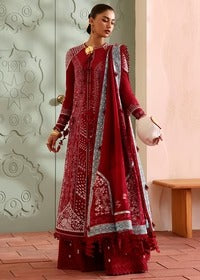 Suffuse Stitched | Luxury Lawn 25 | INEESA / RED / Lawn