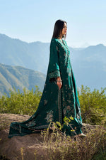 Reet By Ramsha - Three piece embroidered karandi suits with embroidered karandi shawls stitched & embellished | Original Ramsha Karandi Collection 2025 | R-1303