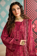 Florent one-nation Digital Printed Embroidered 3 piece stitched suitFON - 8B