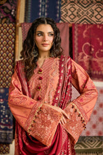 Florent one-nation Digital Printed Embroidered 3 piece stitched suitFON - 9B