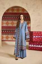 Florent one-nation Digital Printed Embroidered 3 piece stitched suit FON - 6A