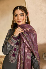 Florent one-nation Digital Printed Embroidered 3 piece stitched suit FON - 3A