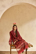 Florent one-nation Digital Printed Embroidered 3 piece stitched suit FON - 4A