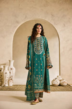 Florent one-nation Digital Printed Embroidered 3 piece stitched suit FON - 1B