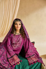 Florent one-nation Digital Printed Embroidered 3 piece stitched suit FON - 4B