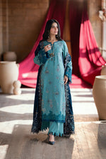 Florent shades-of-winter 3 piece stitched suit Embroidered Shirt With Embroidered Shawl FWS - 2B