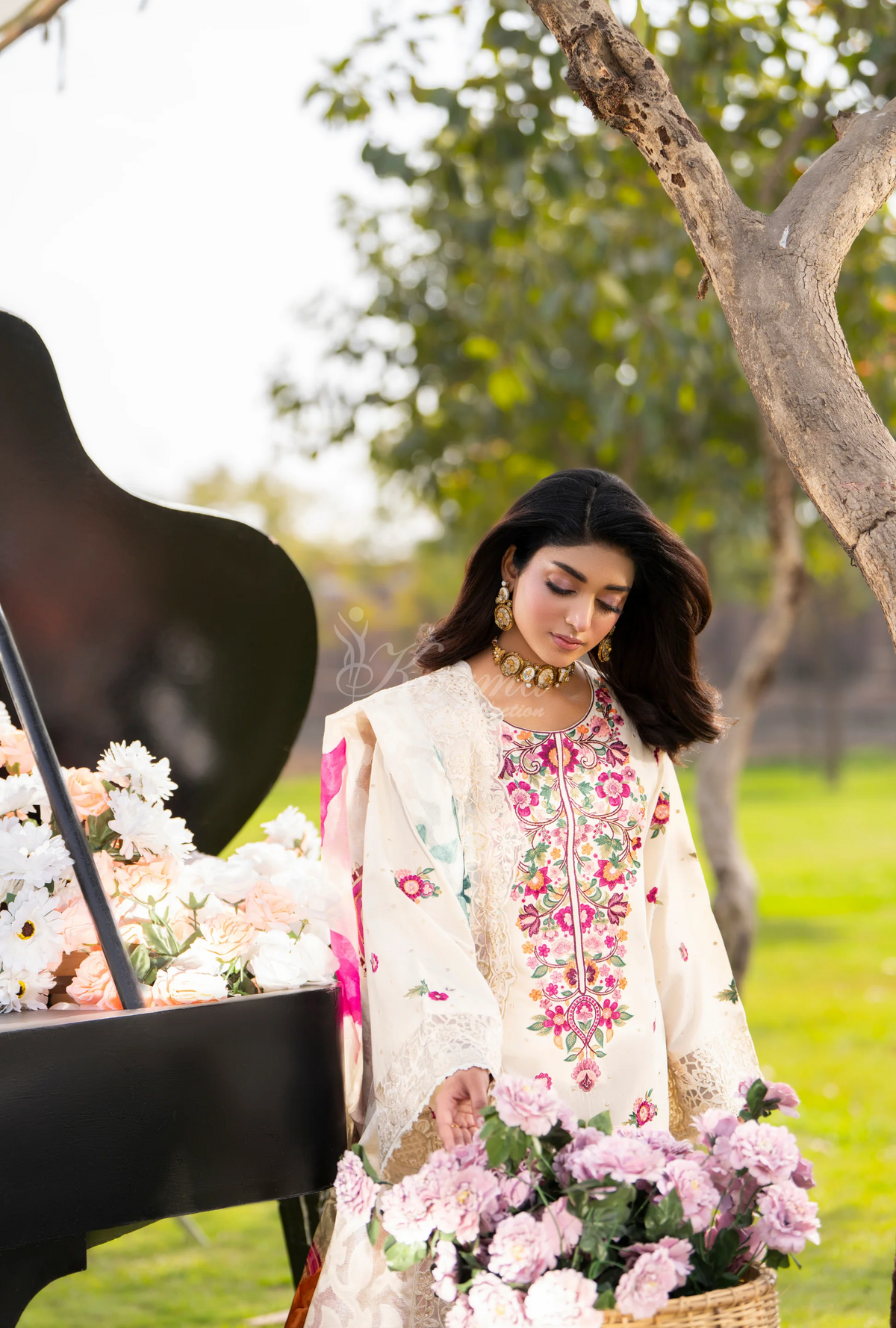 Chaand-Raat BY Karma Collection IVORY BLOOM KC-1553
