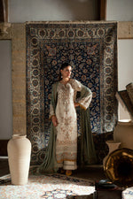 Florent shades-of-winter 3 piece stitched suit Embroidered Shirt With Embroidered Shawl FWS - 1A