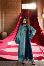 Florent shades-of-winter 3 piece stitched suit Embroidered Shirt With Embroidered Shawl FWS - 2B