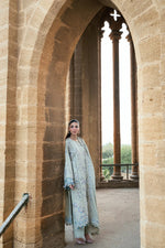 Florent shades-of-winter 3 piece stitched suit Embroidered Shirt With Embroidered Shawl FWS - 8A