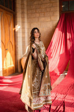 Florent shades-of-winter 3 piece stitched suit Embroidered Shirt With Embroidered Shawl FWS - 6A