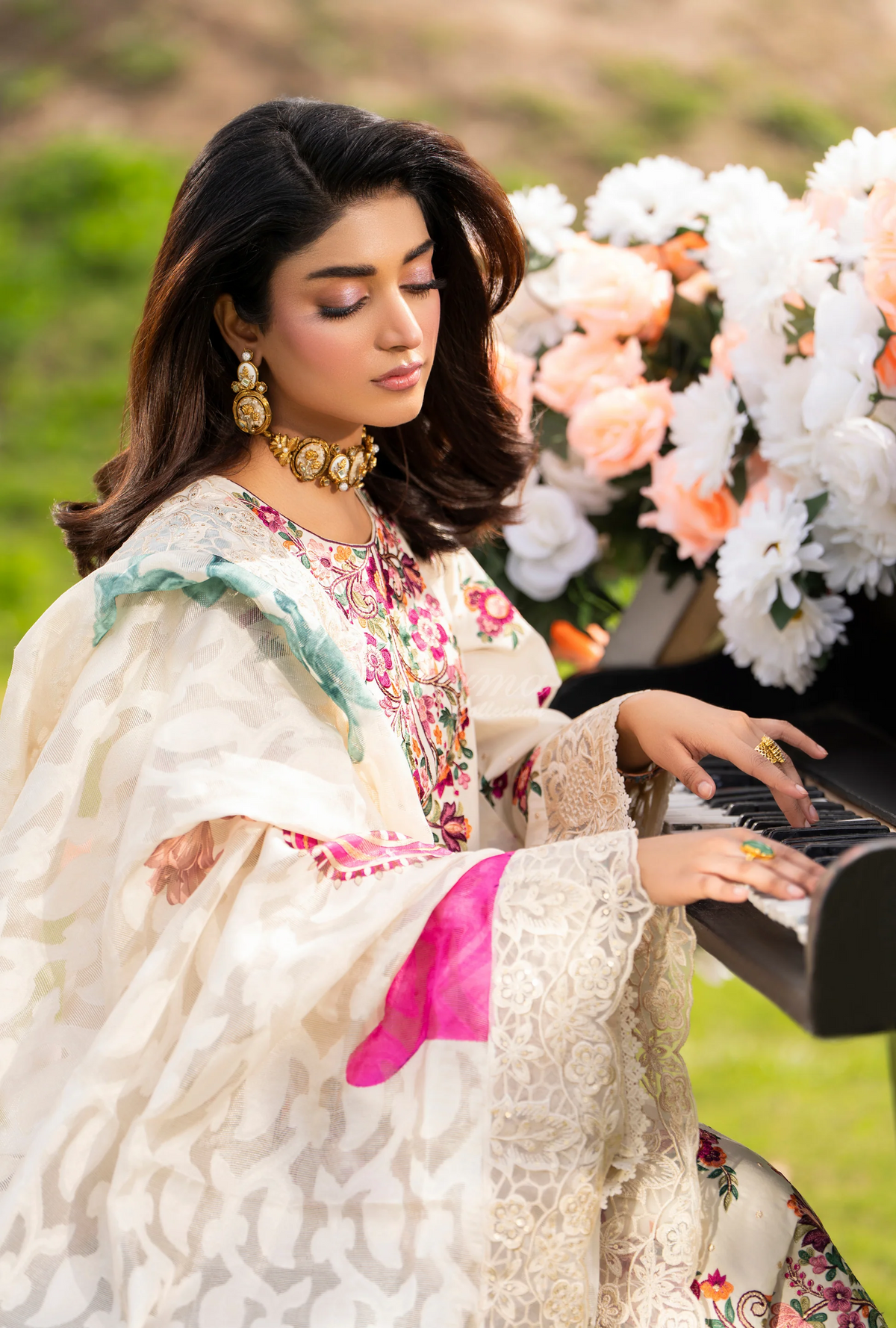 Chaand-Raat BY Karma Collection IVORY BLOOM KC-1553