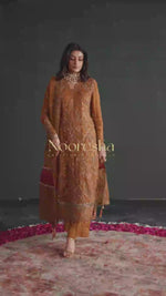 Zarang | Nooresha By Emaan Adeel | Embroidered 3 Piece Chiffon Suit Stitched | Eid 2025