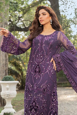 Maria B stitched Luxury Embroidered 3 Piece Chiffon inspired Suit | MPC-24-102