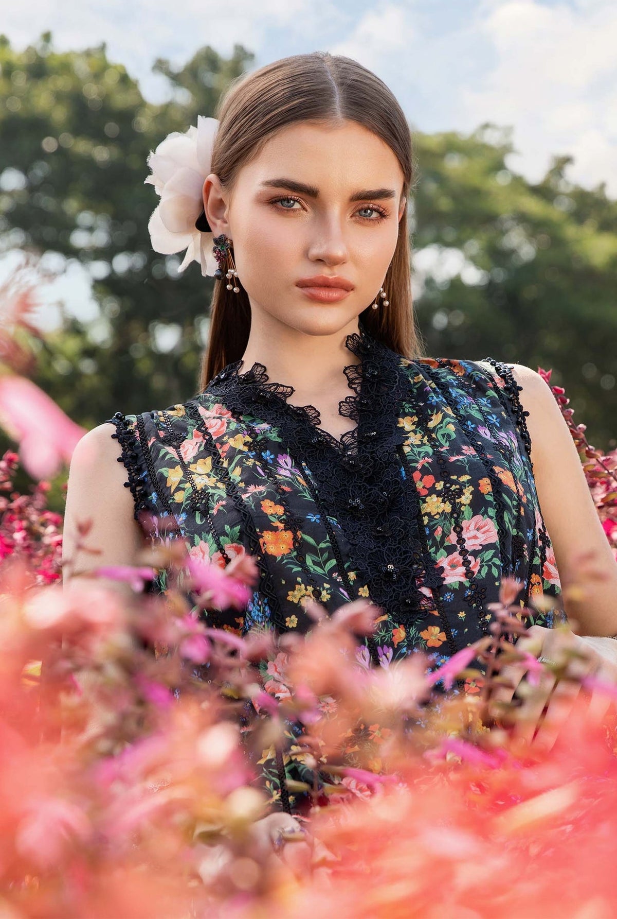 Maria B M Print | 3 Piece Stitched Printed Lawn Suit |MPT-2507-B