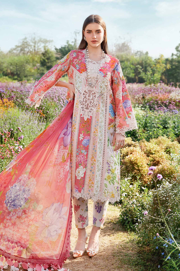 Maria B M Print | 3 Piece Stitched Printed Lawn Suit |MPT-2509-B
