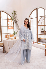 Farshi Shalwar with Embroidered Karma CollectionDOVE GREY SKU:KC-1476
